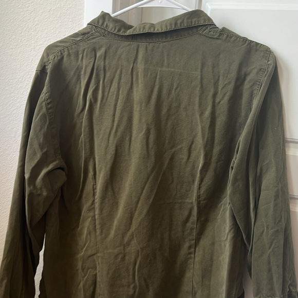 Cut Loose Khaki Green Blouse - Picture 3 of 3